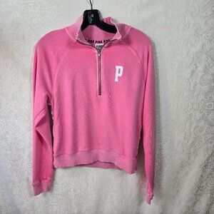 PINK Victoria's Secret Half Zip Pullover Top in Pink, Size XS